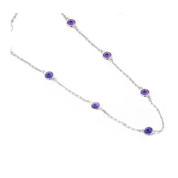 Sterling Silver Bezel Set Amethyst 