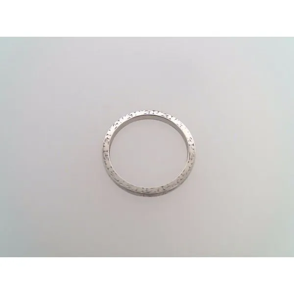 Vintage Platinum Engraved Band Ring Image 2 John Michael Matthews Fine Jewelry Vero Beach, FL