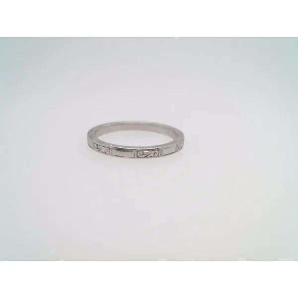 Vintage Platinum Engraved Band Ring John Michael Matthews Fine Jewelry Vero Beach, FL
