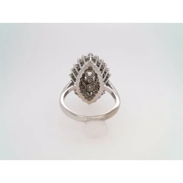 14 Karat White Gold Diamond Cluster Cocktail Ring With Marquise Shape Image 3 John Michael Matthews Fine Jewelry Vero Beach, FL