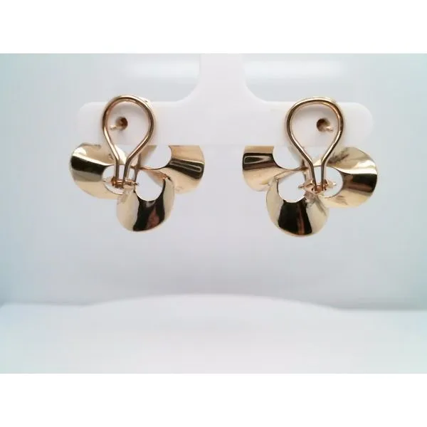 Vintage 18 Karat Yellow Gold 26 Mm Fancy Sculptural Earrings Image 4 John Michael Matthews Fine Jewelry Vero Beach, FL