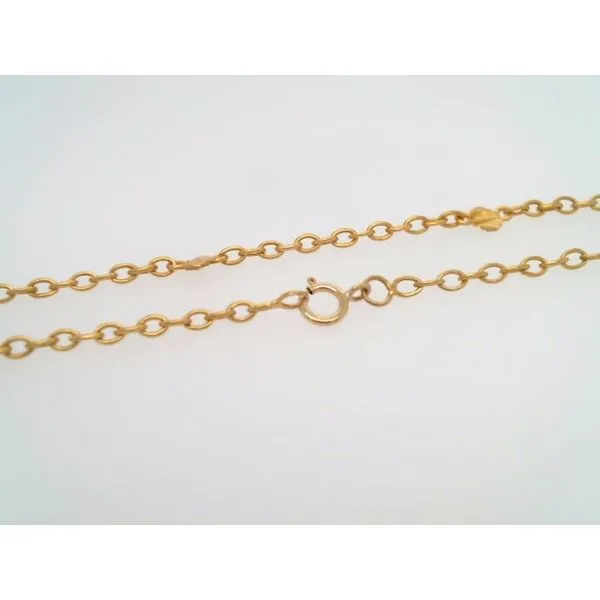 Vintage 18 Karat Yellow Gold Nugget Station & Cable Link Chain 23