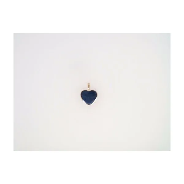 Vintage 14 Karat Yellow Gold Lapis Heart Pendant John Michael Matthews Fine Jewelry Vero Beach, FL