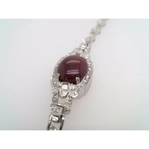 Vintage Platinum & 14kw Diamond & Pearl Bracelet Image 2 John Michael Matthews Fine Jewelry Vero Beach, FL