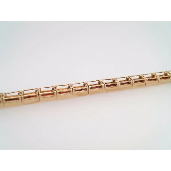 Vintage 14 Karat Yellow Gold 5mm Bracelet With 6 X 4mm Rectangular Garnets Image 3 John Michael Matthews Fine Jewelry Vero Beach, FL