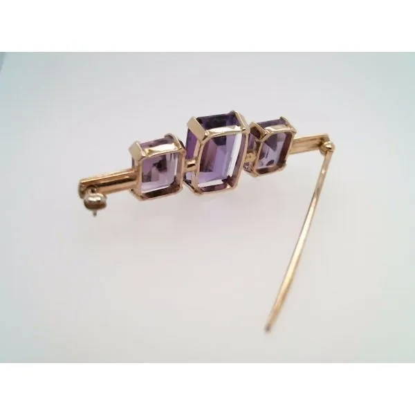 Vintage 14ky Amethyst Bar Pin Image 2 John Michael Matthews Fine Jewelry Vero Beach, FL