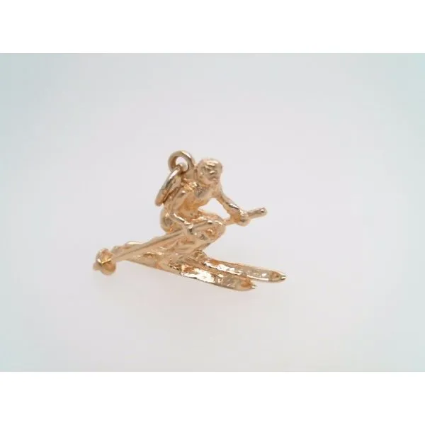 Vintage 14 Karat Yellow Gold Skier Charm Image 3 John Michael Matthews Fine Jewelry Vero Beach, FL