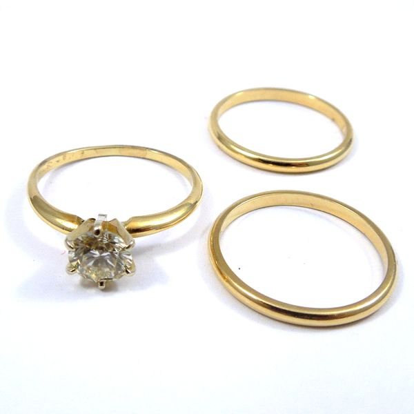 Three Piece Diamond Wedding Set Image 3 Joint Venture Jewelry Cary, NC