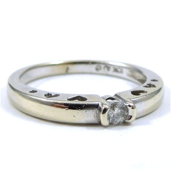 Half Bezel Set Diamond Engagement Ring Joint Venture Jewelry Cary, NC