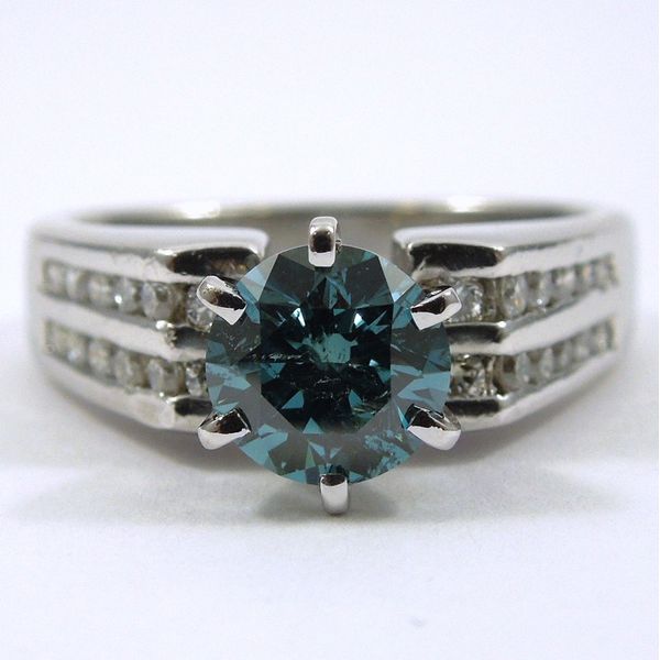 Blue Diamond Engagement Ring Joint Venture Jewelry Cary, NC
