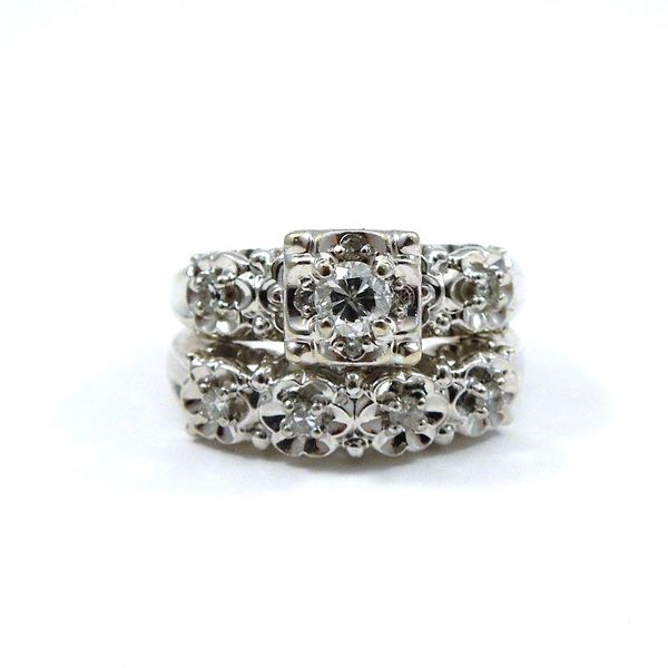 Diamond Engagement Ring & Matching Wedding Band Joint Venture Jewelry Cary, NC
