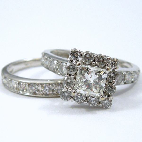 Princess Cut Halo Diamond Engagement Ring Joint Venture Jewelry Cary, NC
