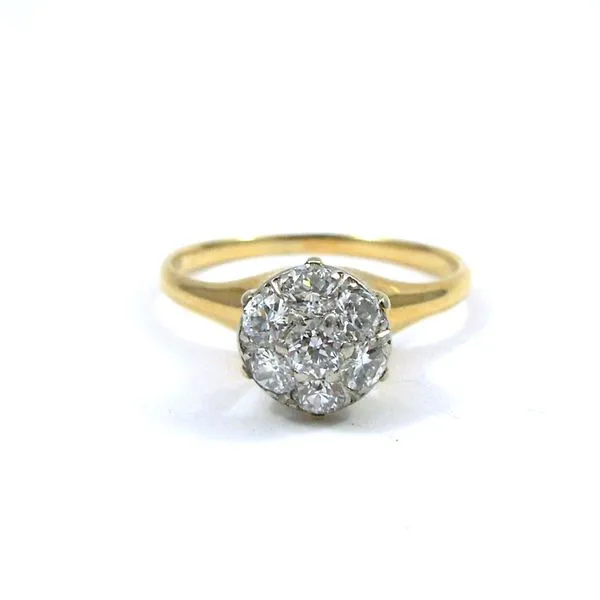 Yellow Gold Cluster Diamond Ring Joint Venture Jewelry Cary, NC