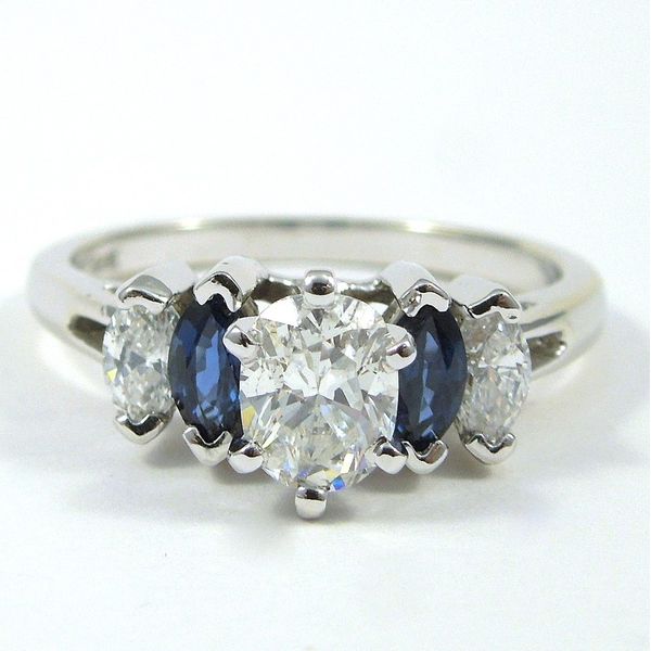 Diamond & Sapphire Engagement Ring Joint Venture Jewelry Cary, NC