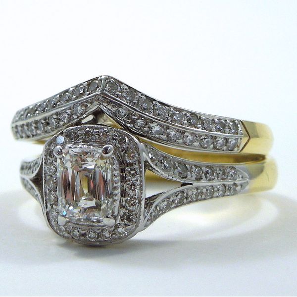 Diamond Engagement Ring & Wedding Band Set Image 2 Joint Venture Jewelry Cary, NC