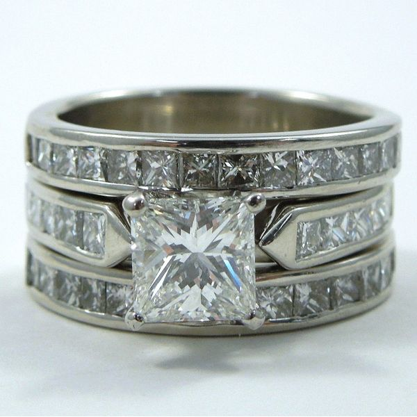 Three Piece Diamond Engagement Set Joint Venture Jewelry Cary, NC