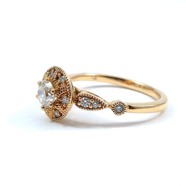 Rose Gold Diamond Engagement Ring Set Image 2 Joint Venture Jewelry Cary, NC