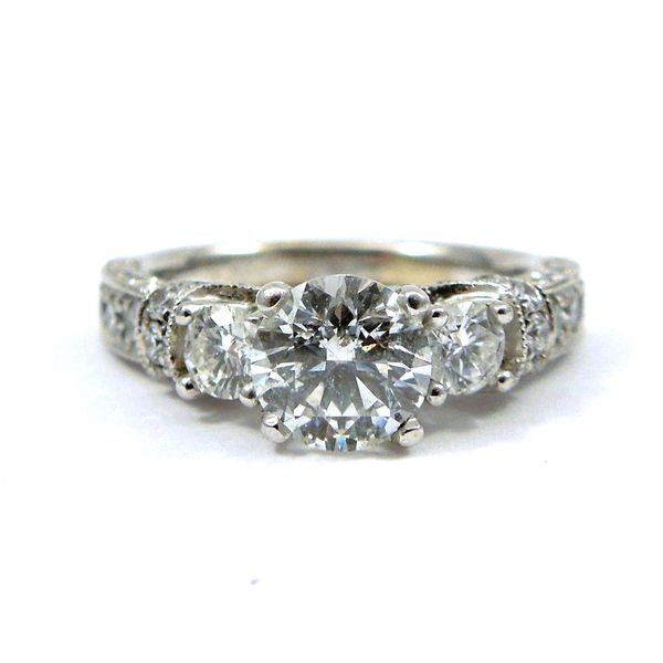 Hearts & Arrow Cut Diamond Engagement Ring Joint Venture Jewelry Cary, NC