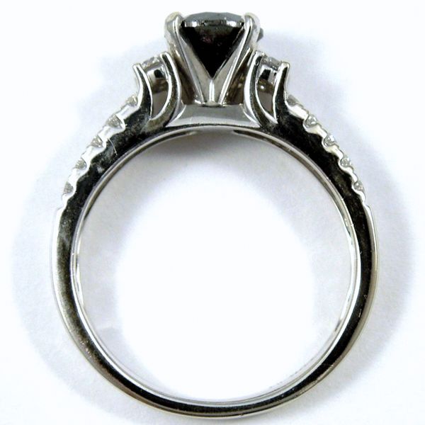 Black Diamond Engagement Ring Set Image 3 Joint Venture Jewelry Cary, NC