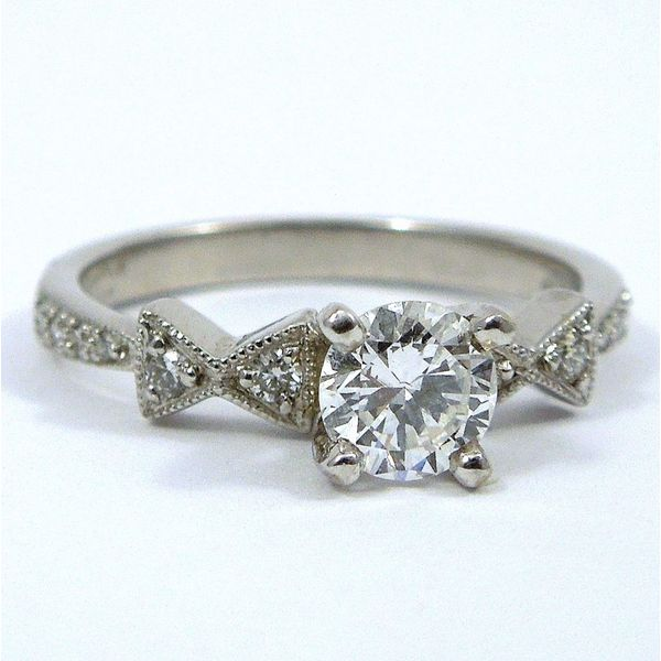 Bow Setting Diamond Engagement Ring Image 2 Joint Venture Jewelry Cary, NC