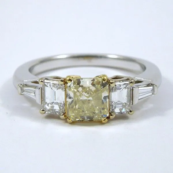 Fancy Light Yellow Diamond Engagement Ring Joint Venture Jewelry Cary, NC