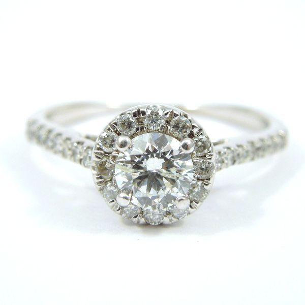 Diamond Halo Engagement Ring Set Image 2 Joint Venture Jewelry Cary, NC