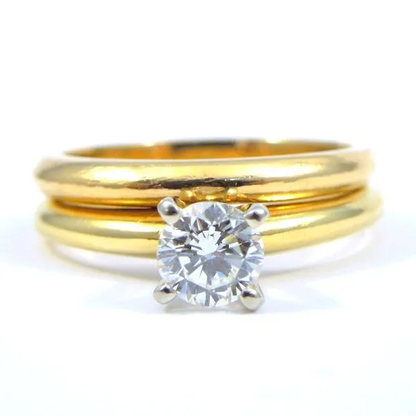 Diamond Solitaire Engagement Ring Set Joint Venture Jewelry Cary, NC
