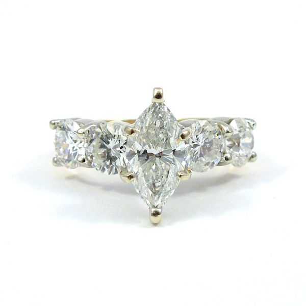 Marquoise Cut Diamond Engagement Ring Joint Venture Jewelry Cary, NC