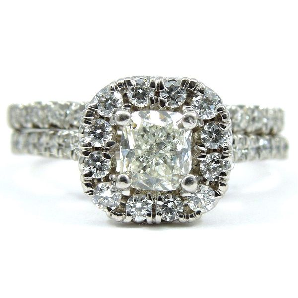 Cushion Cut Halo Diamond Engagement Ring Joint Venture Jewelry Cary, NC