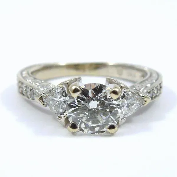 Three Stone Diamond Engagement Ring Joint Venture Jewelry Cary, NC