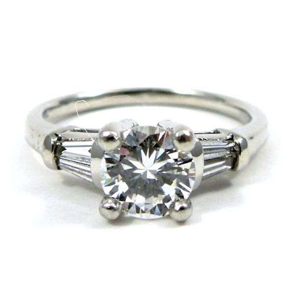 Diamond Engagement Ring with Band Image 2 Joint Venture Jewelry Cary, NC