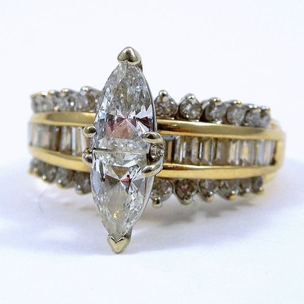 Marquoise Cut Diamond Engagement Ring Joint Venture Jewelry Cary, NC