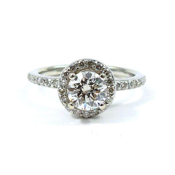 Halo Diamond Engagement Ring Joint Venture Jewelry Cary, NC