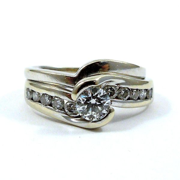 Diamond Bypass Engagement Ring Set Joint Venture Jewelry Cary, NC