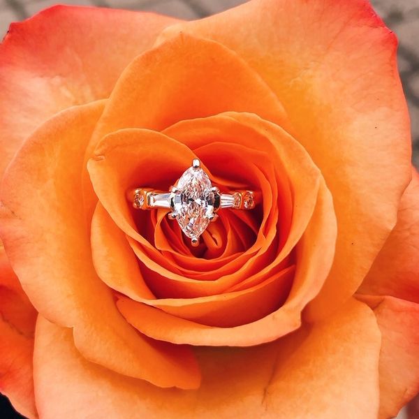 Marquise Cut Diamond Engagement Ring Image 3 Joint Venture Jewelry Cary, NC