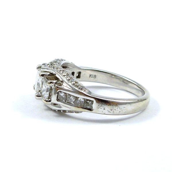 Three Stone Princess Cut Diamond Engagement Ring Image 2 Joint Venture Jewelry Cary, NC