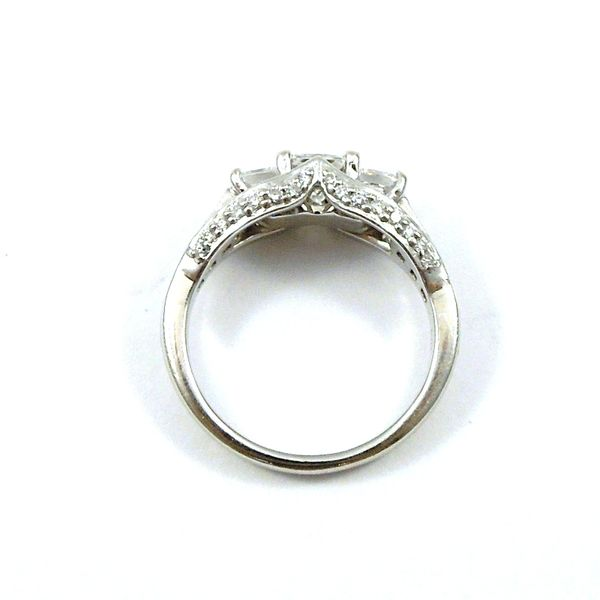 Three Stone Princess Cut Diamond Engagement Ring Image 3 Joint Venture Jewelry Cary, NC