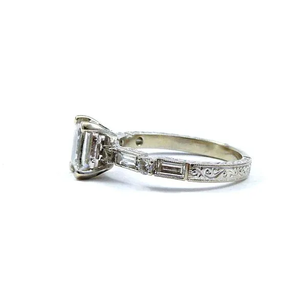 Emerald Cut Diamond Engagement Ring Image 2 Joint Venture Jewelry Cary, NC