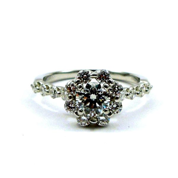 Halo Diamond Engagement Ring Joint Venture Jewelry Cary, NC