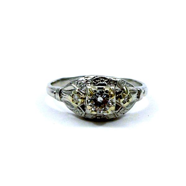 Vintage Inspired Diamond Engagement Ring Joint Venture Jewelry Cary, NC