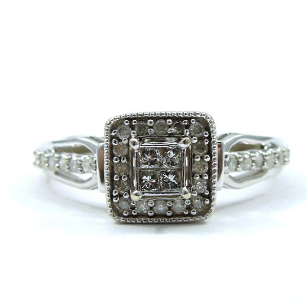 Invisibly Set Halo Diamond Engagement Ring Joint Venture Jewelry Cary, NC