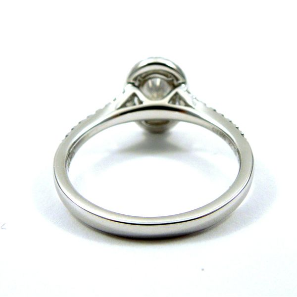 Oval Halo Diamond Engagement Ring Image 3 Joint Venture Jewelry Cary, NC