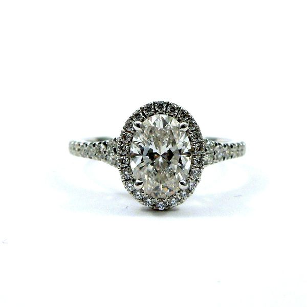 Oval Halo Diamond Engagement Ring Joint Venture Jewelry Cary, NC