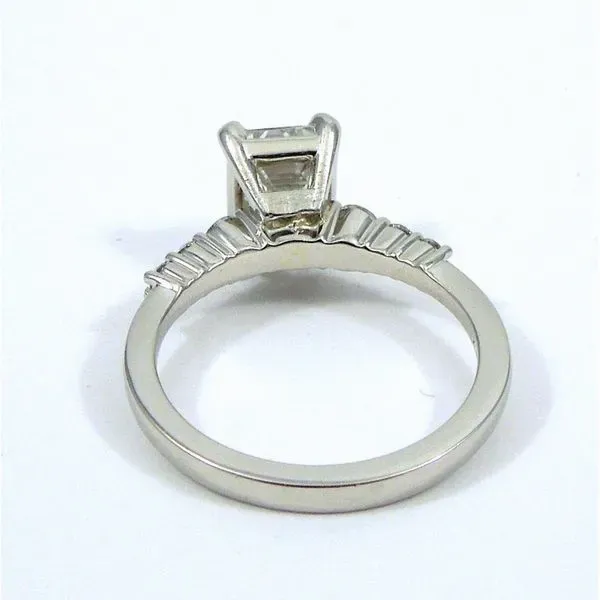 Emerald Cut Diamond Engagement Ring with Matching Band Image 4 Joint Venture Jewelry Cary, NC