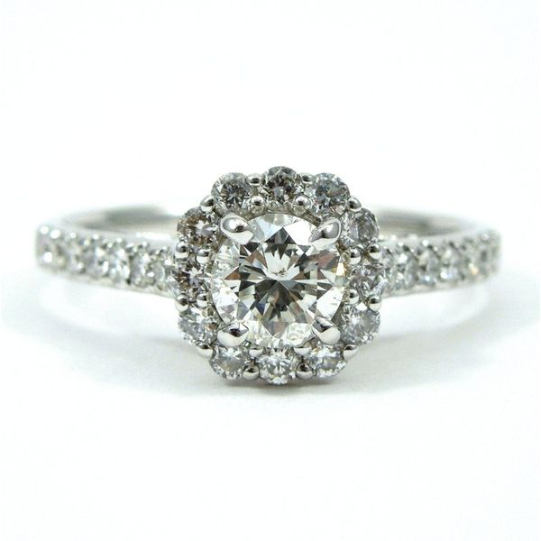 Halo Diamond Engagement Ring Joint Venture Jewelry Cary, NC