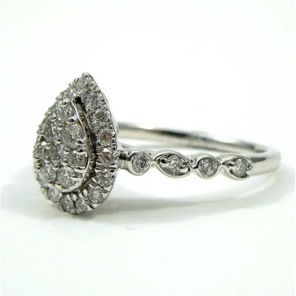 Pear Shaped Cluster Diamond Engagement Ring Image 2 Joint Venture Jewelry Cary, NC