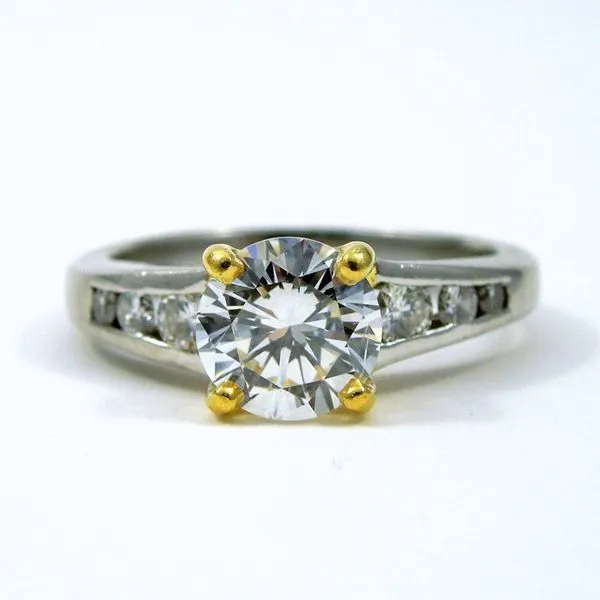 Two Tone Diamond Engagement Ring Set Image 4 Joint Venture Jewelry Cary, NC