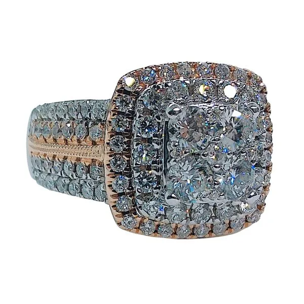 Cluster Diamond Engagement Ring Image 2 Joint Venture Jewelry Cary, NC