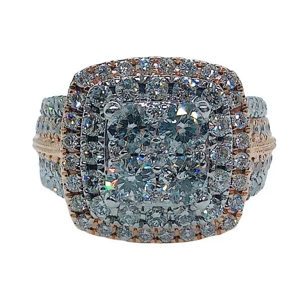 Cluster Diamond Engagement Ring Joint Venture Jewelry Cary, NC