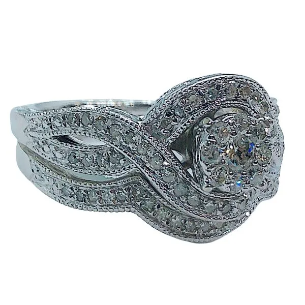Diamond Engagement Ring and Wedding Band Set Image 2 Joint Venture Jewelry Cary, NC
